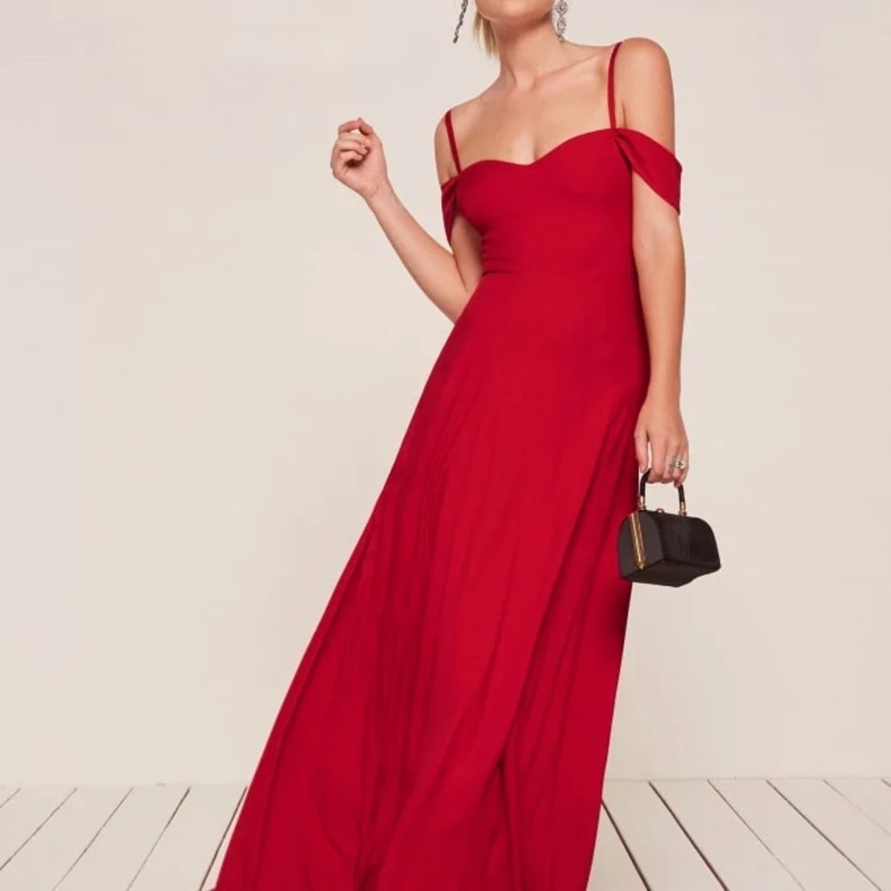 Reformation Red Poppy Dress